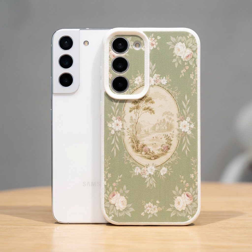 Vintage Countryside Floral Case for Samsung Galaxy S & A Series – Minimalist Shockproof TPU Cover (Unisex Design)