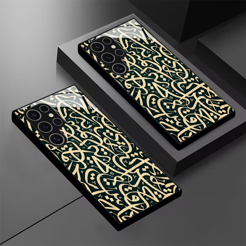 Abstract Calligraphy Pattern Phone Case for Samsung Galaxy S & Note Series – Stylish Protective Cover