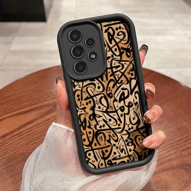 Retro Artistic Font Pattern Samsung Galaxy Case – Matte Thickened TPU Protective Cover for S & A Series - Image 3