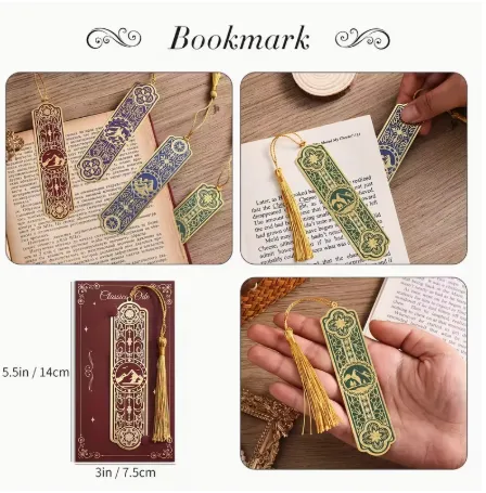 4pcs Exquisite Metal Mountain Ridge Bookmark Set – Elegant Reading Gifts for Women & Students - Image 2