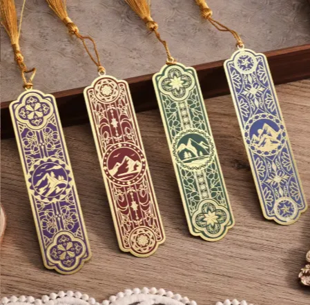 4pcs Exquisite Metal Mountain Ridge Bookmark Set – Elegant Reading Gifts for Women & Students - Image 5