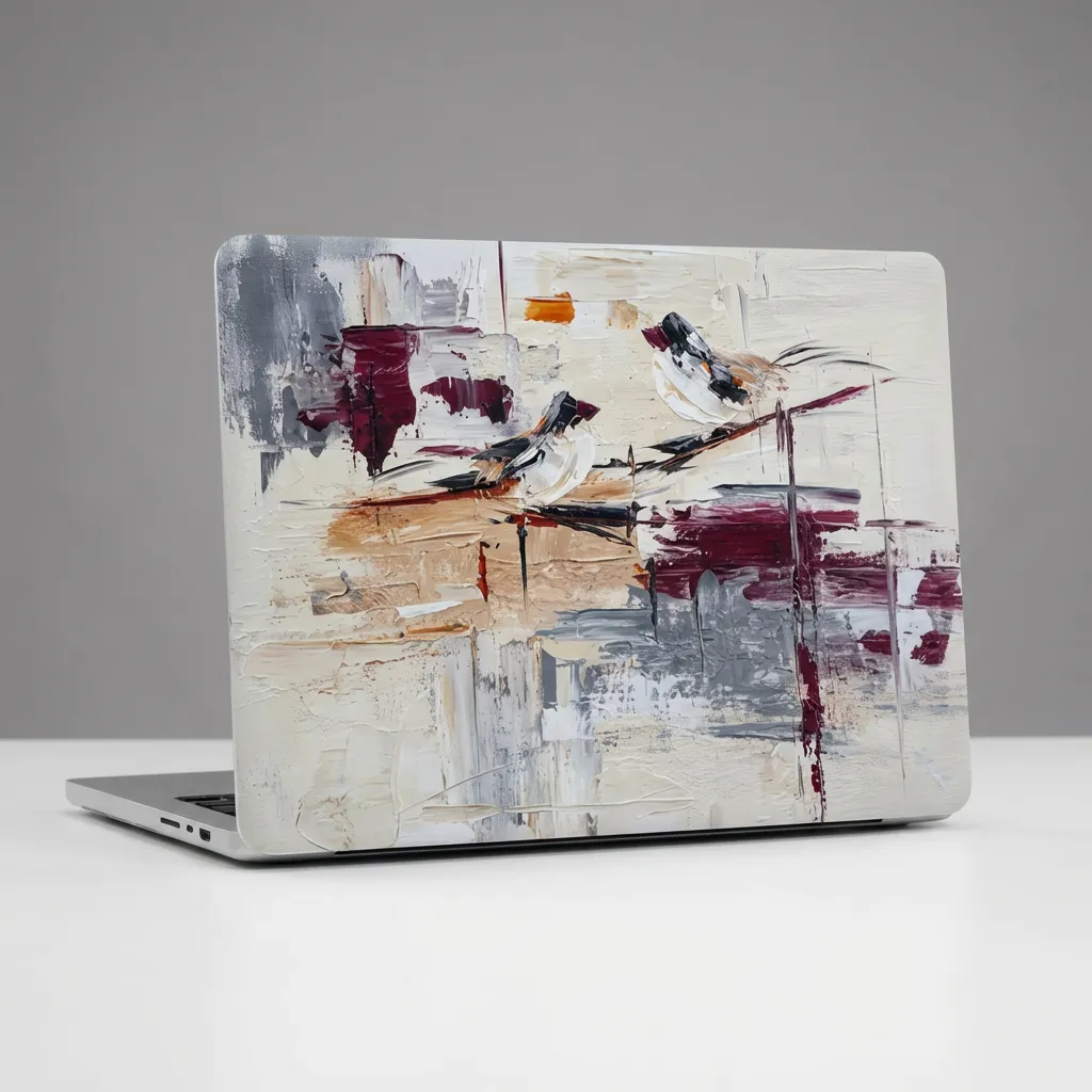 Abstract Bird Art Laptop Sticker Set – Scratch Resistant - Image 2