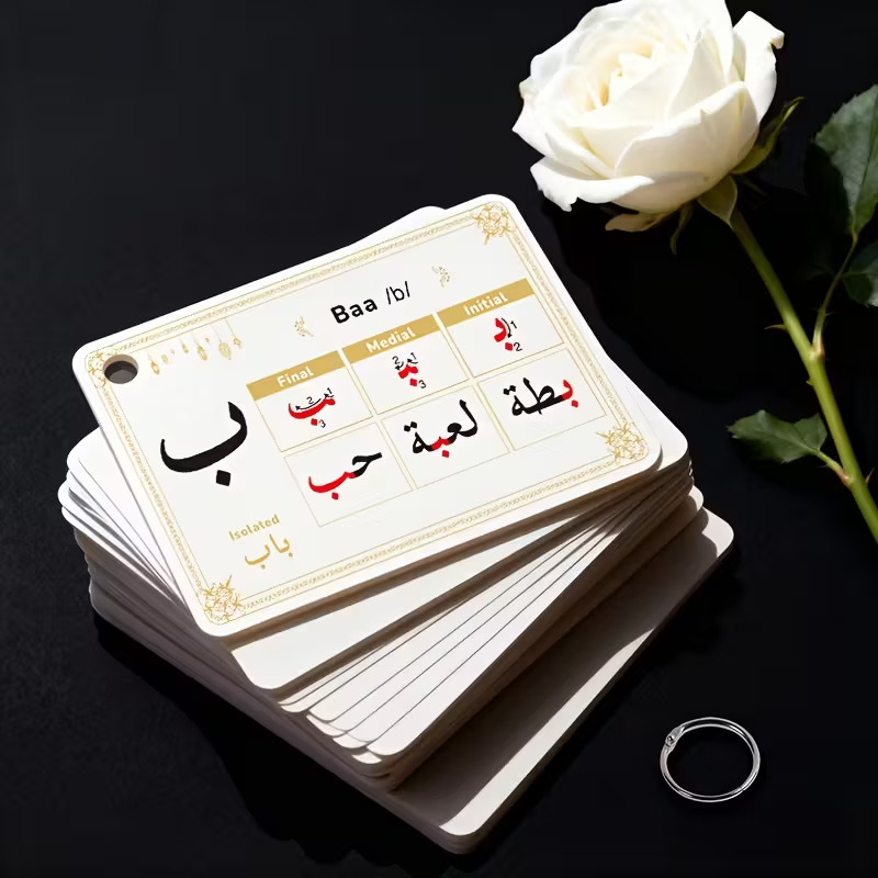Arabic Alphabet Positions & Letter Variations Flashcards – Islamic Learning Resource for Beginners
