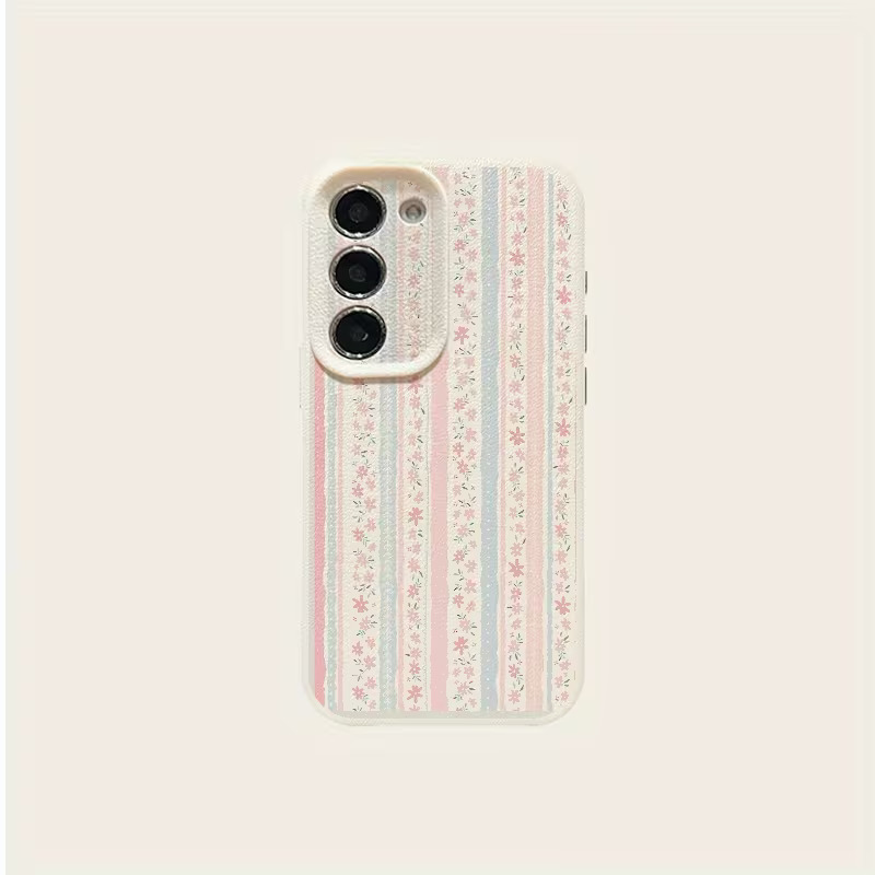 Floral Striped Samsung Galaxy Case – Shockproof Soft TPU Cover for S & A Series (S23/S24/S22/S21 Ultra & More) - Image 2