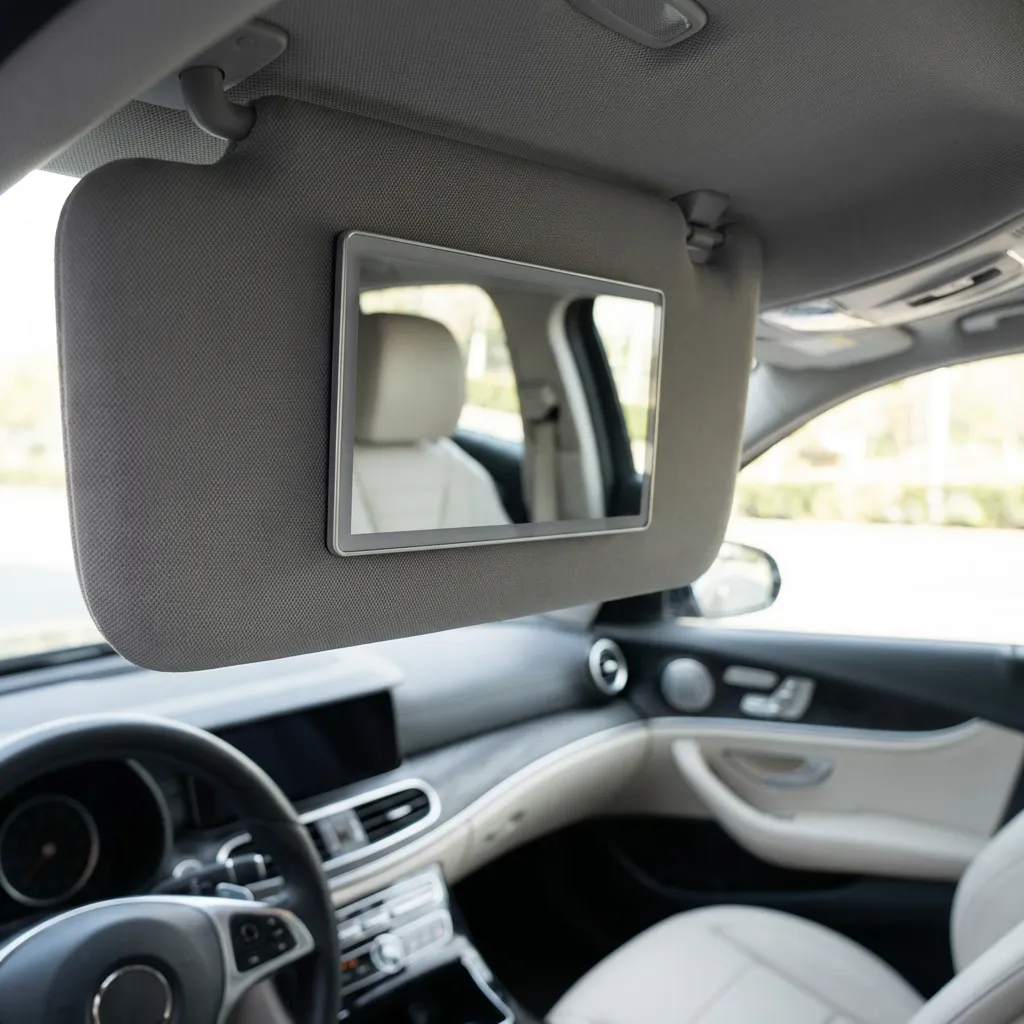 Sun Visor High-Definition Stainless Steel Makeup Mirror