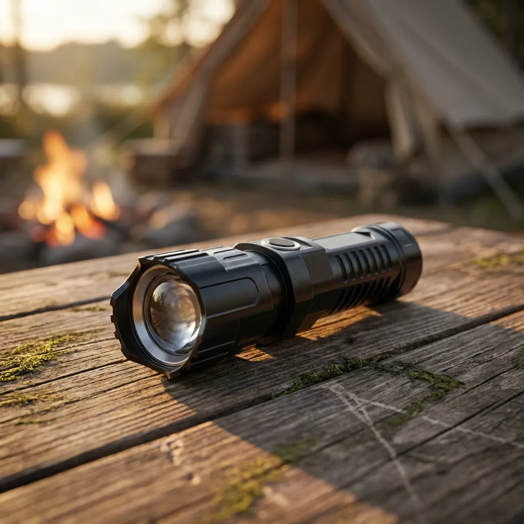 Super Bright USB Rechargeable Flashlight, Adjustable Zoom - Image 2