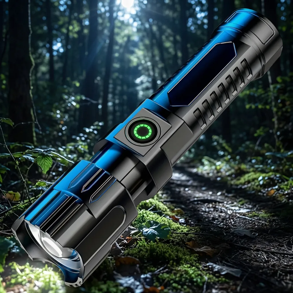 Super Bright USB Rechargeable Flashlight with Adjustable Zoom - Image 2