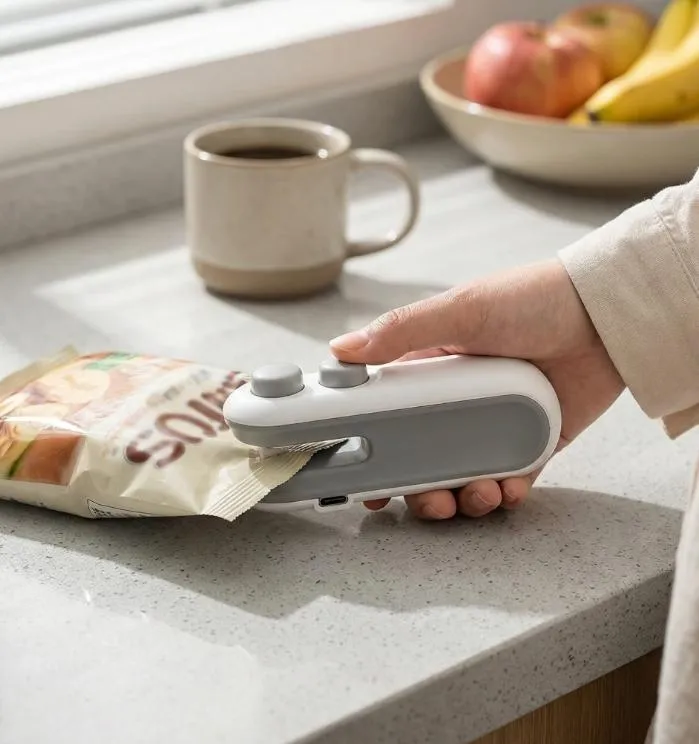 USB Rechargeable Food Bag Sealer for Snacks and Coffee