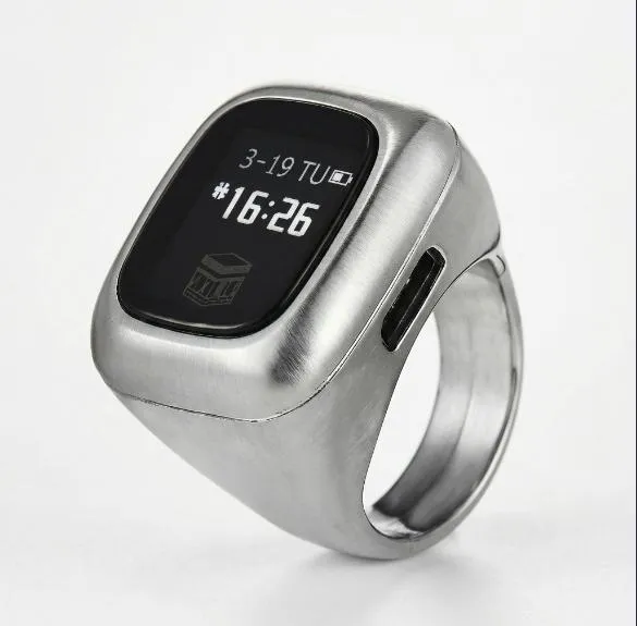 Zikr Counter Smart Prayer Ring with OLED Display & USB Charging