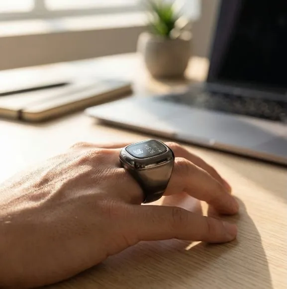 Zikr Counter Smart Prayer Ring with OLED Display & USB Charging - Image 2